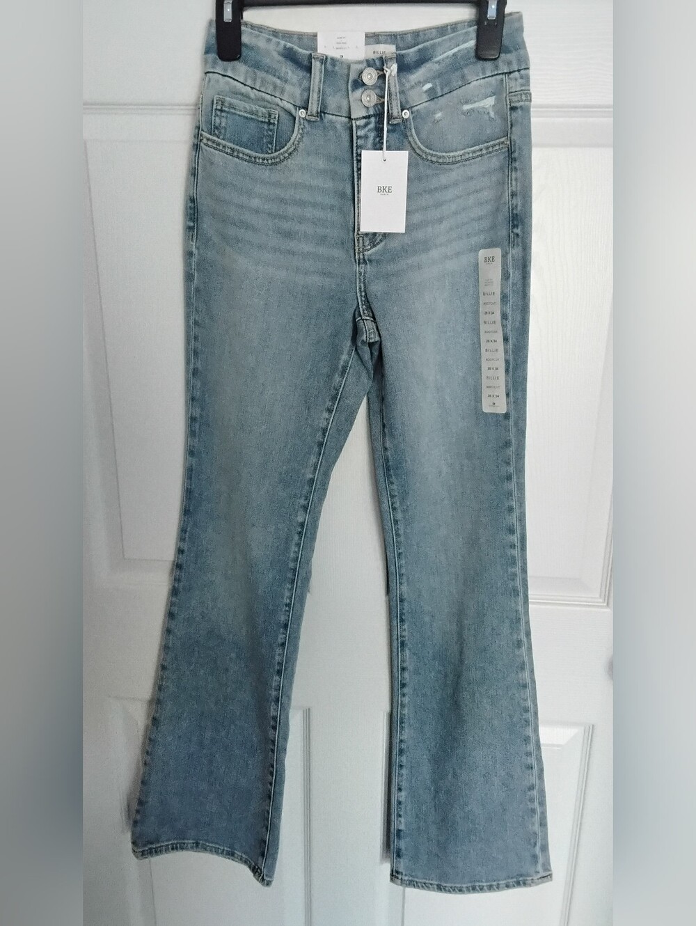 Womens BKE Billie Light Blue High Rise Slim Fit Bootcut Jeans